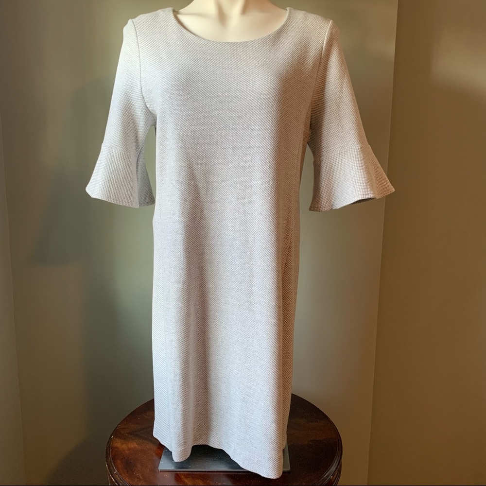 Tahari Neutral Textured Fabric Dress